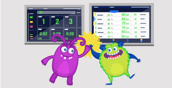 HME CLOUD interface on desktop computer and on a smartphone