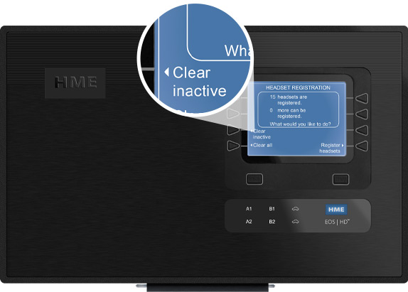 How do I Clear Inactive EOS|HD Headsets or Belt-Pacs? - Step 4
